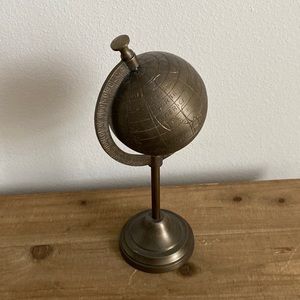 Magnolia Home Decorative Engraved Brass Globe